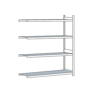 SCHULTE Breedvakstelling, met stalen legbord, hoogte 2500 mm, spanwijdte 2250 mm, aanbouwstelling, diepte 800 mm