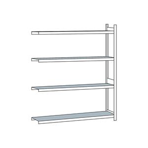SCHULTE Breedvakstelling, met stalen legbord, hoogte 2500 mm, spanwijdte 2500 mm, aanbouwstelling, diepte 400 mm