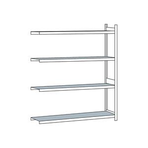 SCHULTE Breedvakstelling, met stalen legbord, hoogte 2500 mm, spanwijdte 2500 mm, aanbouwstelling, diepte 500 mm