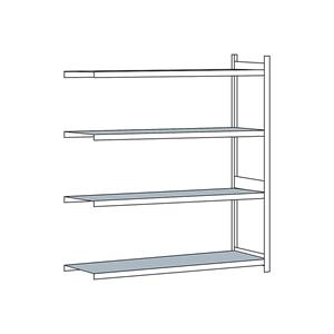 SCHULTE Breedvakstelling, met stalen legbord, hoogte 2500 mm, spanwijdte 2500 mm, aanbouwstelling, diepte 800 mm