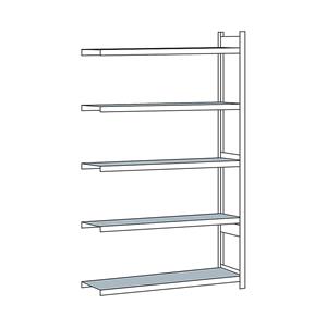 SCHULTE Breedvakstelling, met stalen legbord, hoogte 3000 mm, spanwijdte 1500 mm, aanbouwstelling, diepte 500 mm