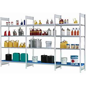 Asecos Aanbouwstelling REG 1044 voor stellingen voor gevaarlijke stoffen  REG 1044, B 1010 x D 440 x H 2000 mm, met opvangbak van 20 l en 3 stalen legborden
