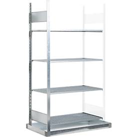 Asecos Gevaarlijke stoffen aanbouwstelling REG-B 1072, B 1010 x D 725 x H 2000 mm, met opvangbak van 45 l en 4 stalen roosterlegborden