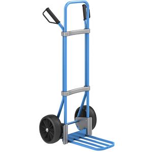 Eurokraft pro Steekwagen, blauw, b x d van de pakketsteekplaat = 430 x 250 mm, blauw, massieve rubberbanden, vanaf 5 stuks