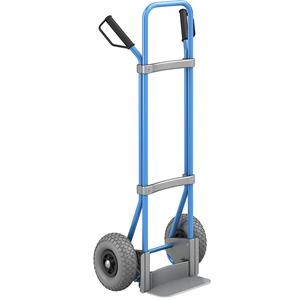 Eurokraft pro Steekwagen, blauw, b x d van de steekplaat = 280 x 140 mm, verzinkt, PU-banden, vanaf 5 stuks