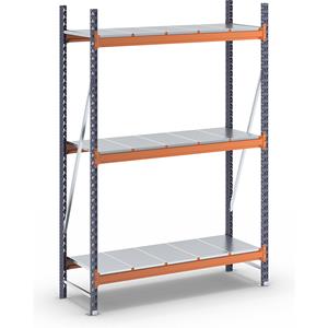 Breedvakstelling, met plaatstalen legborden, h x b x d = 2000 x 1400 x 500 mm, basisstelling