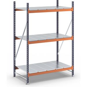 Breedvakstelling, met plaatstalen legborden, h x b x d = 2000 x 1400 x 800 mm, basisstelling