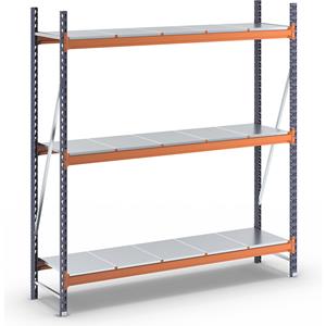 Breedvakstelling, met plaatstalen legborden, h x b x d = 2000 x 1900 x 500 mm, basisstelling