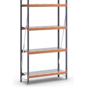Breedvakstelling, met plaatstalen legborden, h x b x d = 2500 x 1400 x 500 mm, basisstelling