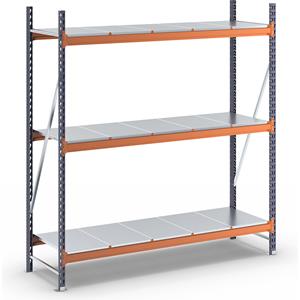 Breedvakstelling, met plaatstalen legborden, h x b x d = 2000 x 1900 x 600 mm, basisstelling