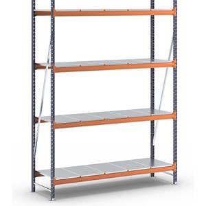 Breedvakstelling, met plaatstalen legborden, h x b x d = 2500 x 1900 x 600 mm, basisstelling