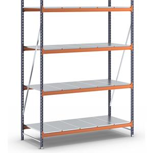 Breedvakstelling, met plaatstalen legborden, h x b x d = 2500 x 1900 x 800 mm, basisstelling