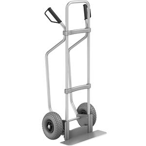 Eurokraft pro Aluminium steekwagen met sleeplatten, b x d van de steekplaat = 450 x 160 mm, aluminium, PU-banden, vanaf 5 stuks