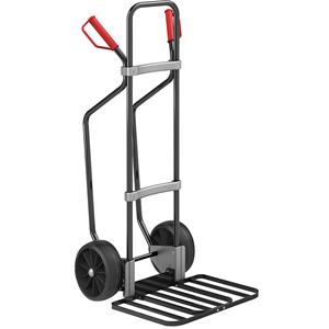 Eurokraft pro Steekwagen met sleeplatten, zwart, b x d van de pakketsteekplaat = 430 x 450 mm, zwart, massieve rubberbanden, vanaf 5 stuks