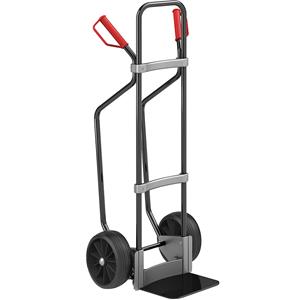 Eurokraft pro Steekwagen met sleeplatten, zwart, b x d van de steekplaat = 280 x 250 mm, zwart, massieve rubberbanden, vanaf 5 stuks
