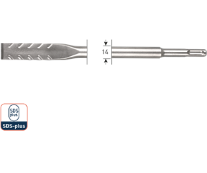 Rotec Premium platte beitel V-Breaker sds plus 20x250mm
