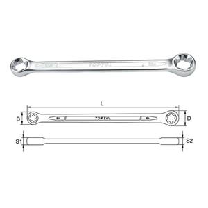 Toptul TORX Ringsleutel  E6xE8