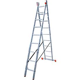 KRAUSE DUBILO multifunctionele ladder, 2 x 9 sporten