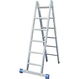 KRAUSE Dubbele ladder met scharnieren, 2 x 6 sporten