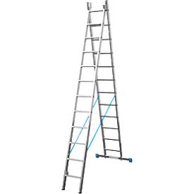 KRAUSE Multifunctionele ladder van aluminium, 2x9 sporten