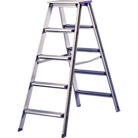 HACA Dubbele trapladder Lila-serie, 5 treden