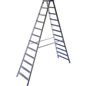 HACA Dubbele trapladder Lila-serie, 12 treden