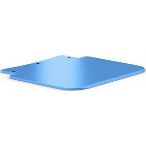 Eurokraft pro Steekwagen, steekplaat, b x d = 280 x 250 mm, lichtblauw RAL 5012