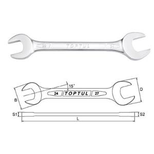 Toptul Moersleutel, steeksleutel  12x13 mm beidseitig