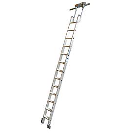 KRAUSE Kastenladder T-rail systeem, verrijdbaar, 13 treden