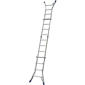 KRAUSE Telescopische ladder met scharnieren, 4 x 4 sporten