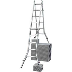 KRAUSE Telescopische ladder met scharnieren, met 4 x 5 sporten