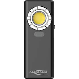 Ansmann WL1200R-DS werklamp, 1.200 lumen, oplaadbare batterij, IPX6/IK07, drie helderheidsniveaus, met bevestigingsmagneten en riemclip, zwart
