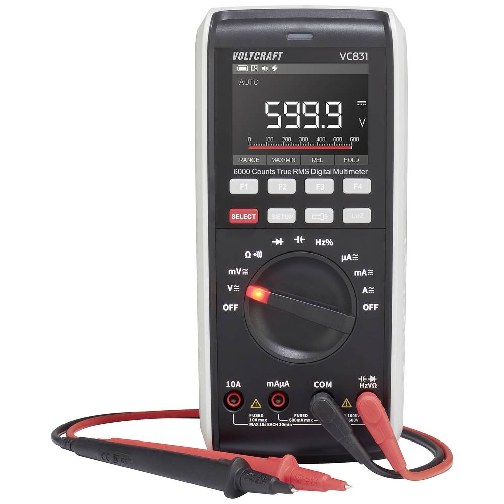 VOLTCRAFT VC831 SE Multimeter Digitaal CAT III 1000 V, CAT IV 600 V Weergave (counts): 6000