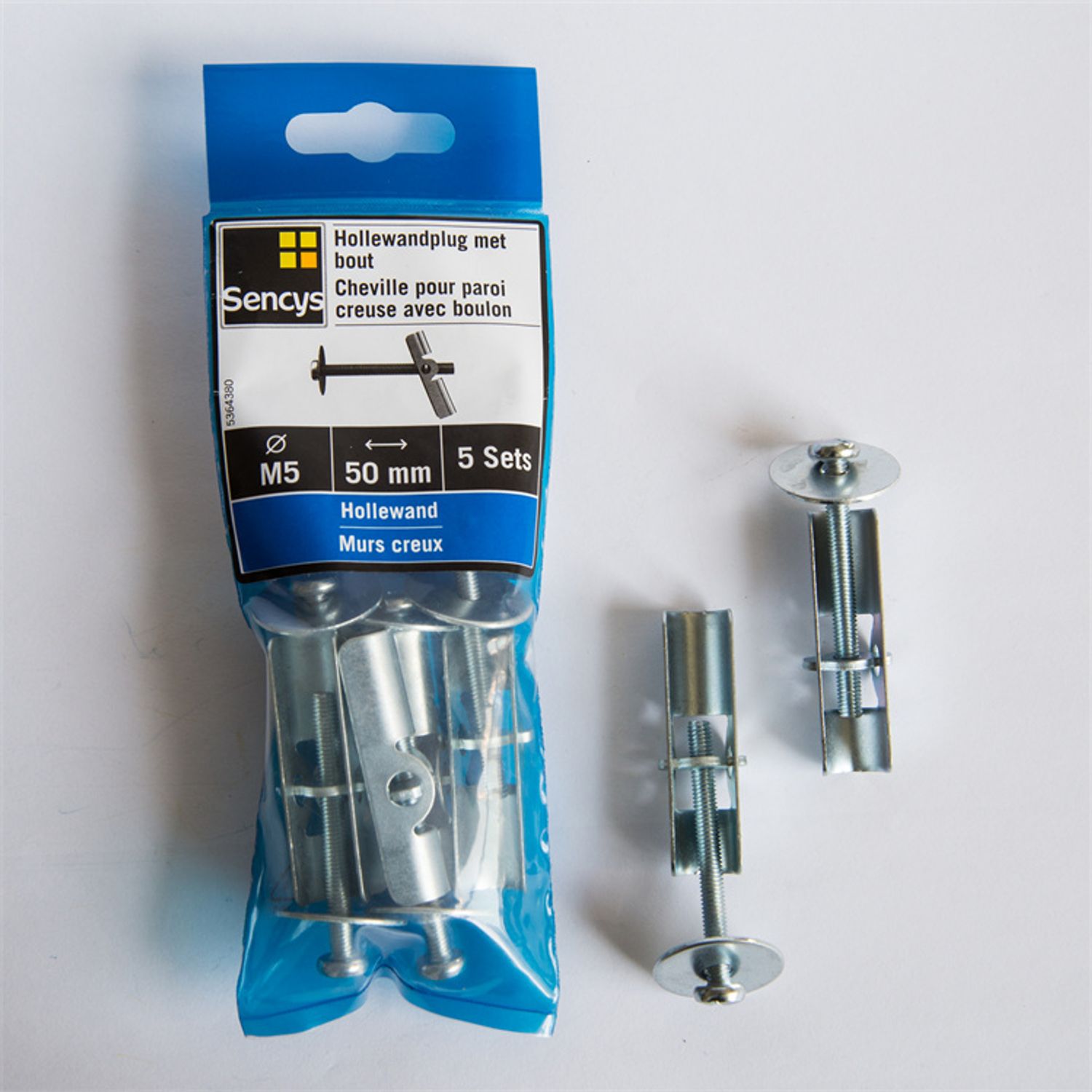 Sencys Hollewandplug Met Bout 50x5mm 5st