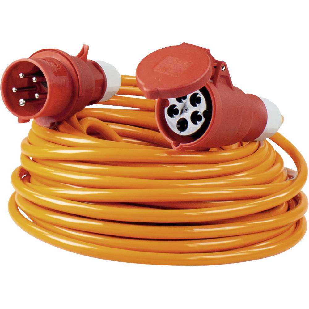 AS Schwabe 59649 Stroom Verlengkabel 32 A Oranje 10.00 m H07BQ-F 5G 6 mm² Met fasewisselaar