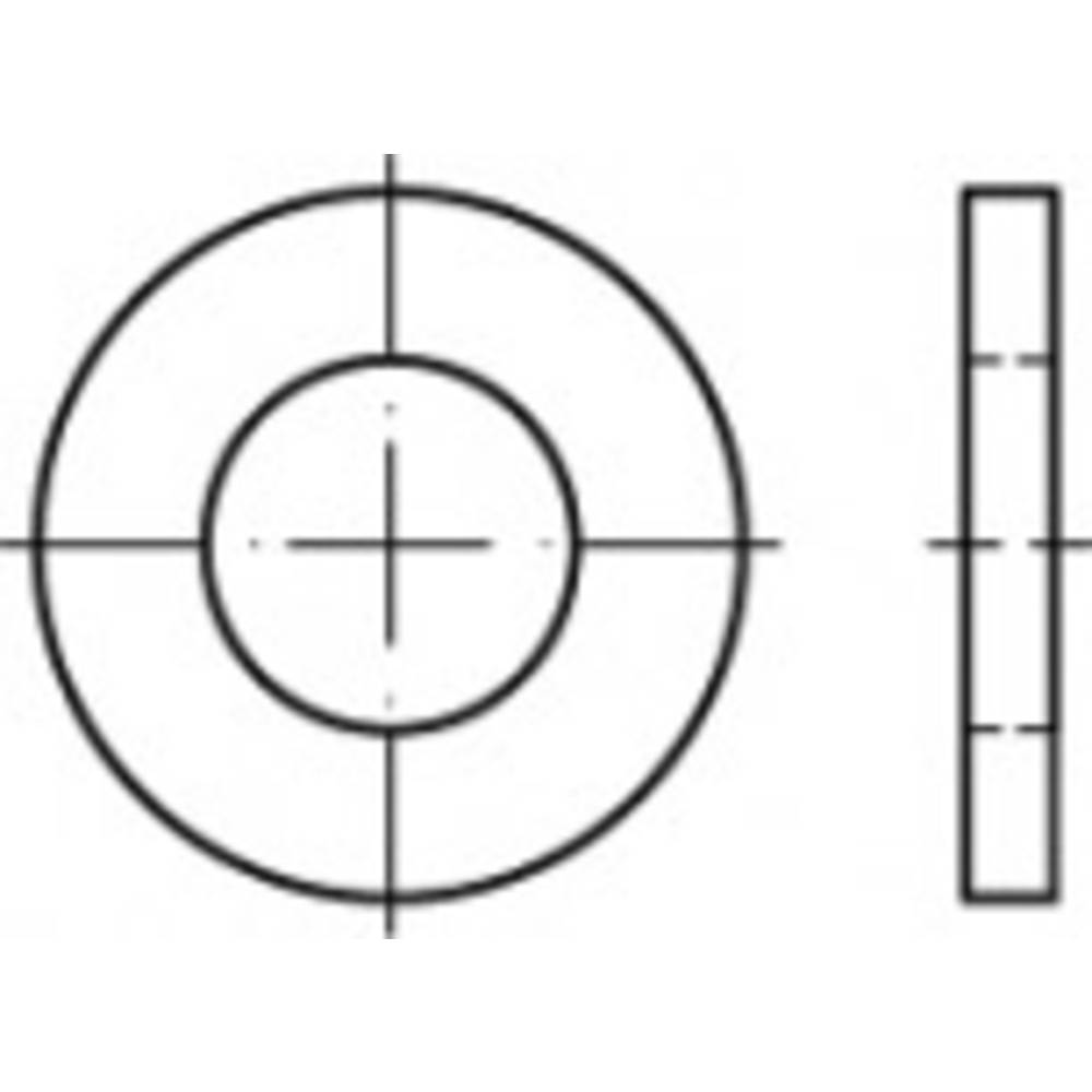 TOOLCRAFT Onderlegring RVS A4 10 stuk(s) TO-9981768