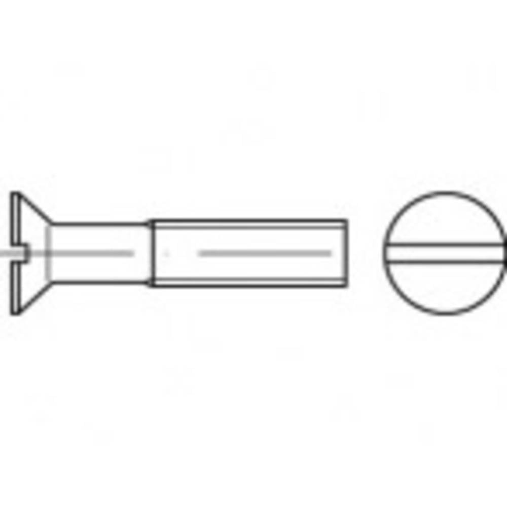 TOOLCRAFT TO-9979629 Verzonken schroeven M16 40 mm Sleuf RVS A4 10 stuk(s)