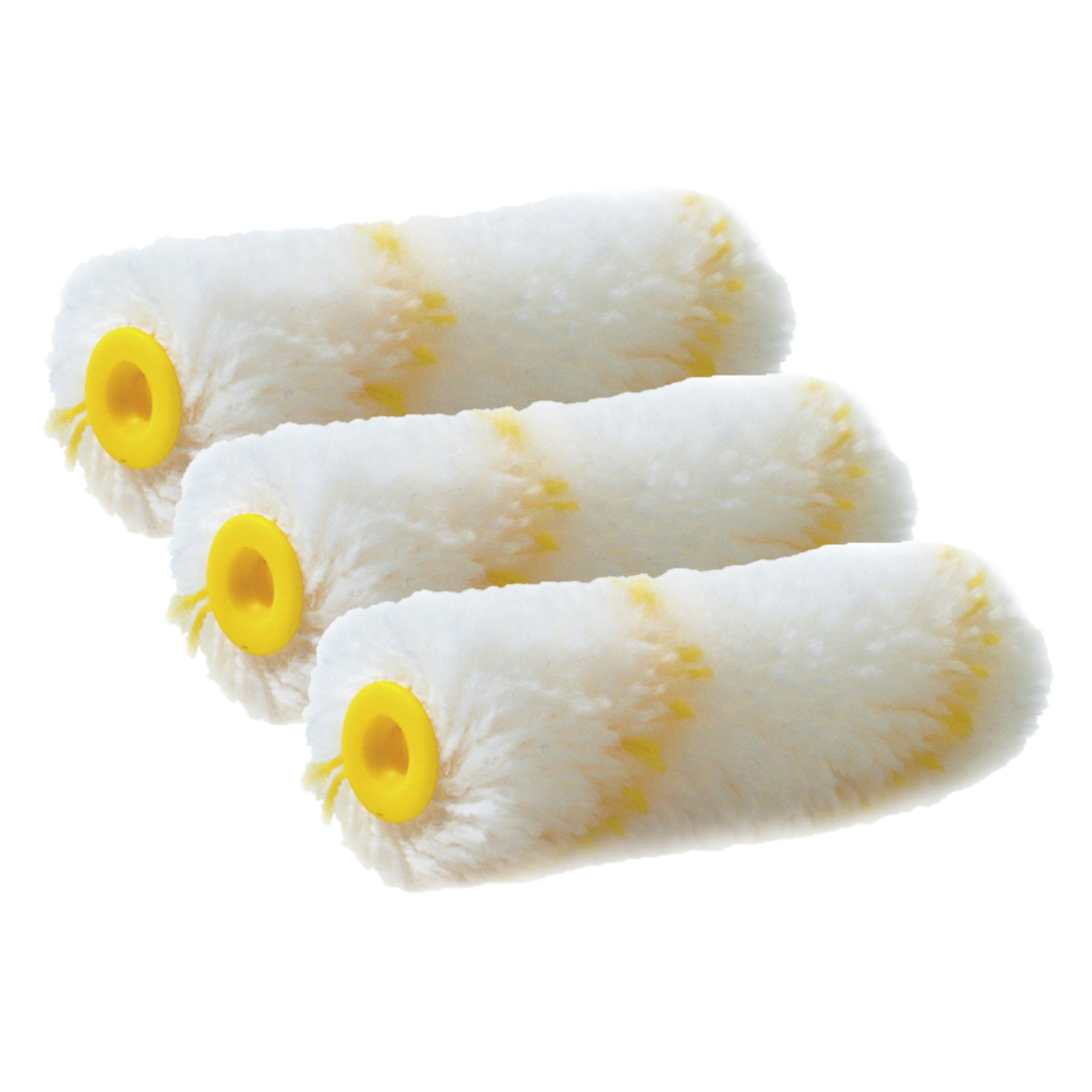 Sorex Muur vacht verfrollers polyacryl - 3x - 4 x 10 cm - wandrollers - Schilders benodigheden -