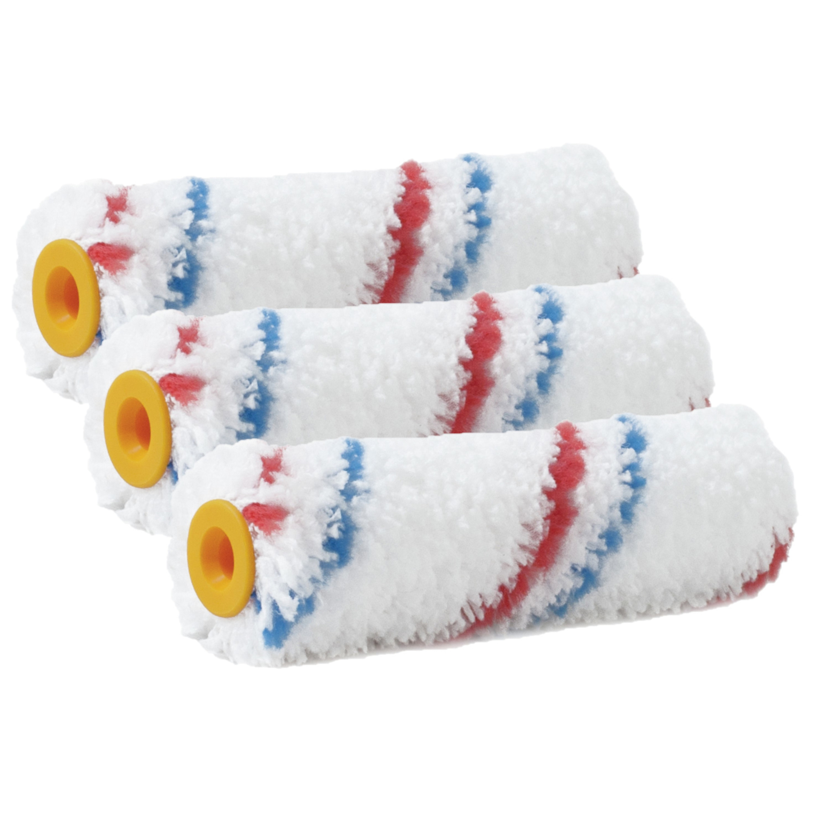 Sorex Muur vacht anti- 3x -spat verfroller - polyester microvezel - pluisvrij -10 x 3.5 cm -