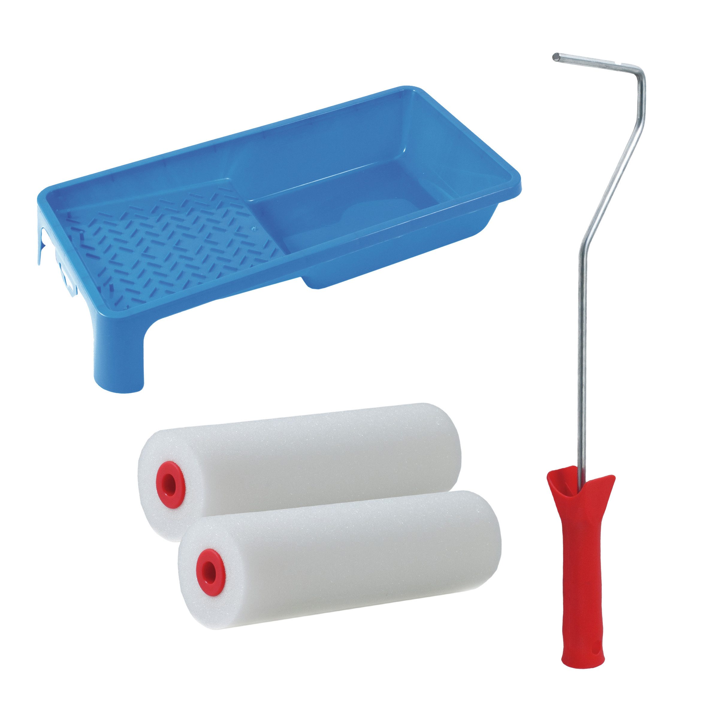 Sorex Verfrollers set - beugel - doseer verfbak - 2x rollers - 10cm breed - schilderen -