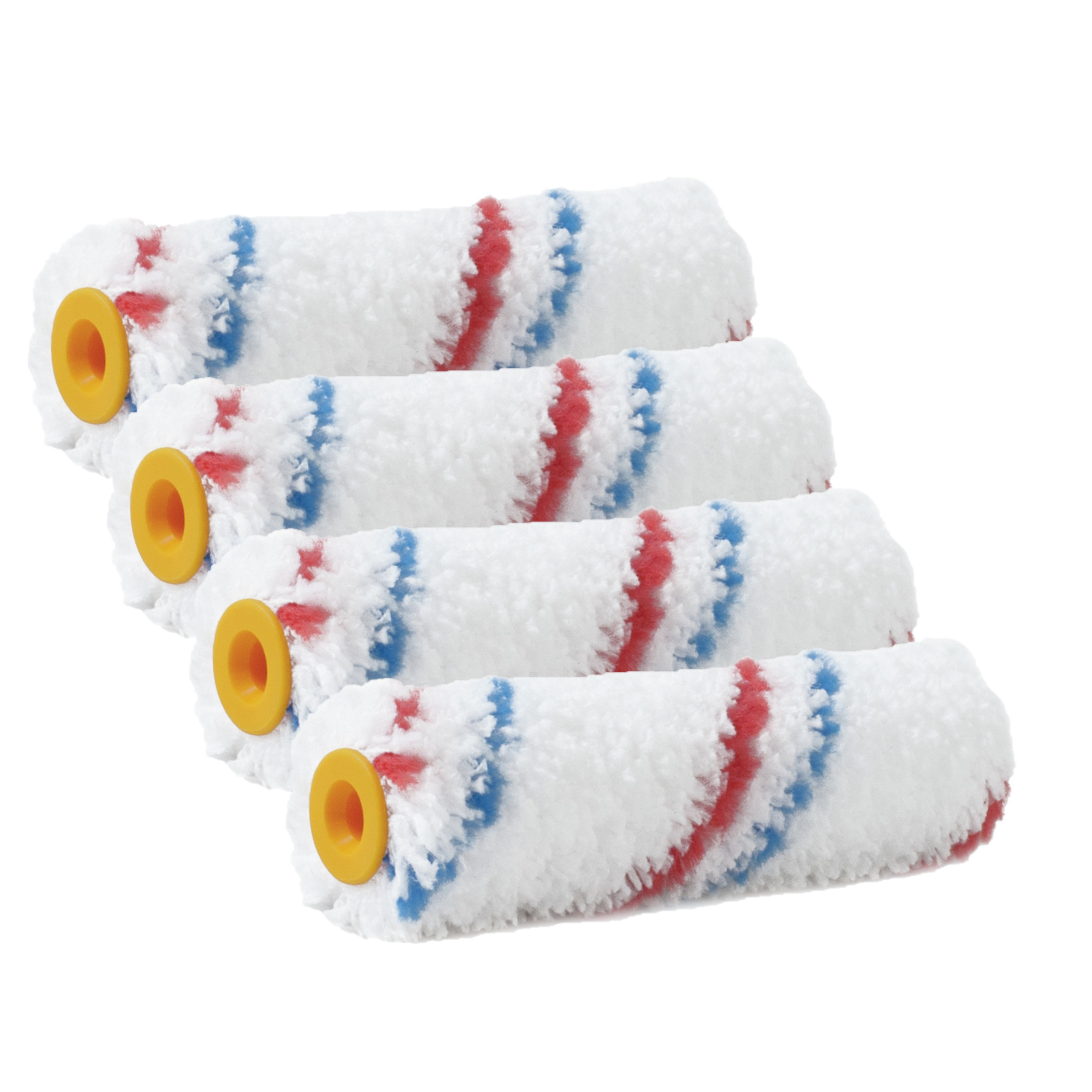 Sorex Muur vacht anti- 4x -spat verfroller - polyester microvezel - pluisvrij -10 x 3.5 cm -