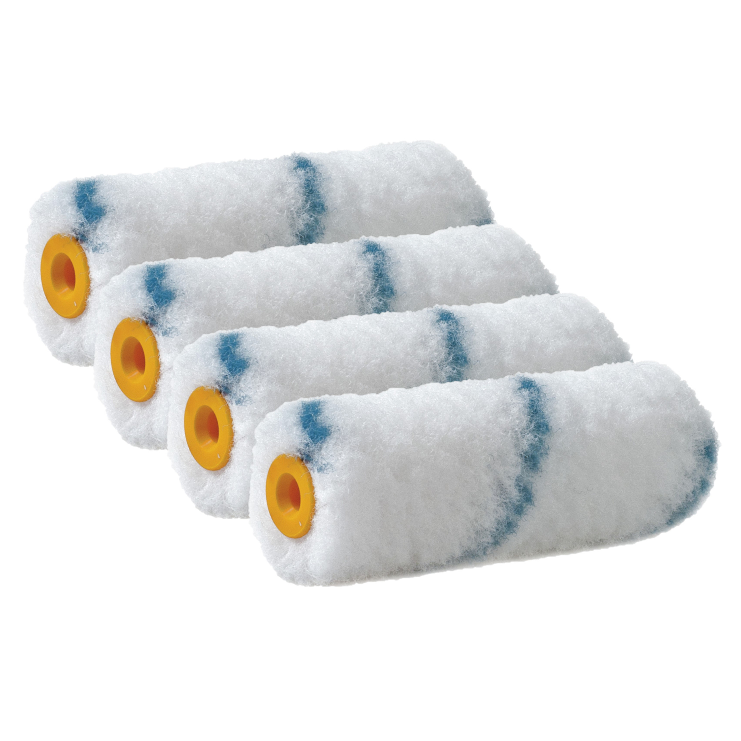 Sorex Verfrollers vacht - 4x - anti spat - 4 x 10 cm - Nylon - Pluisvrij - Verfspullen -