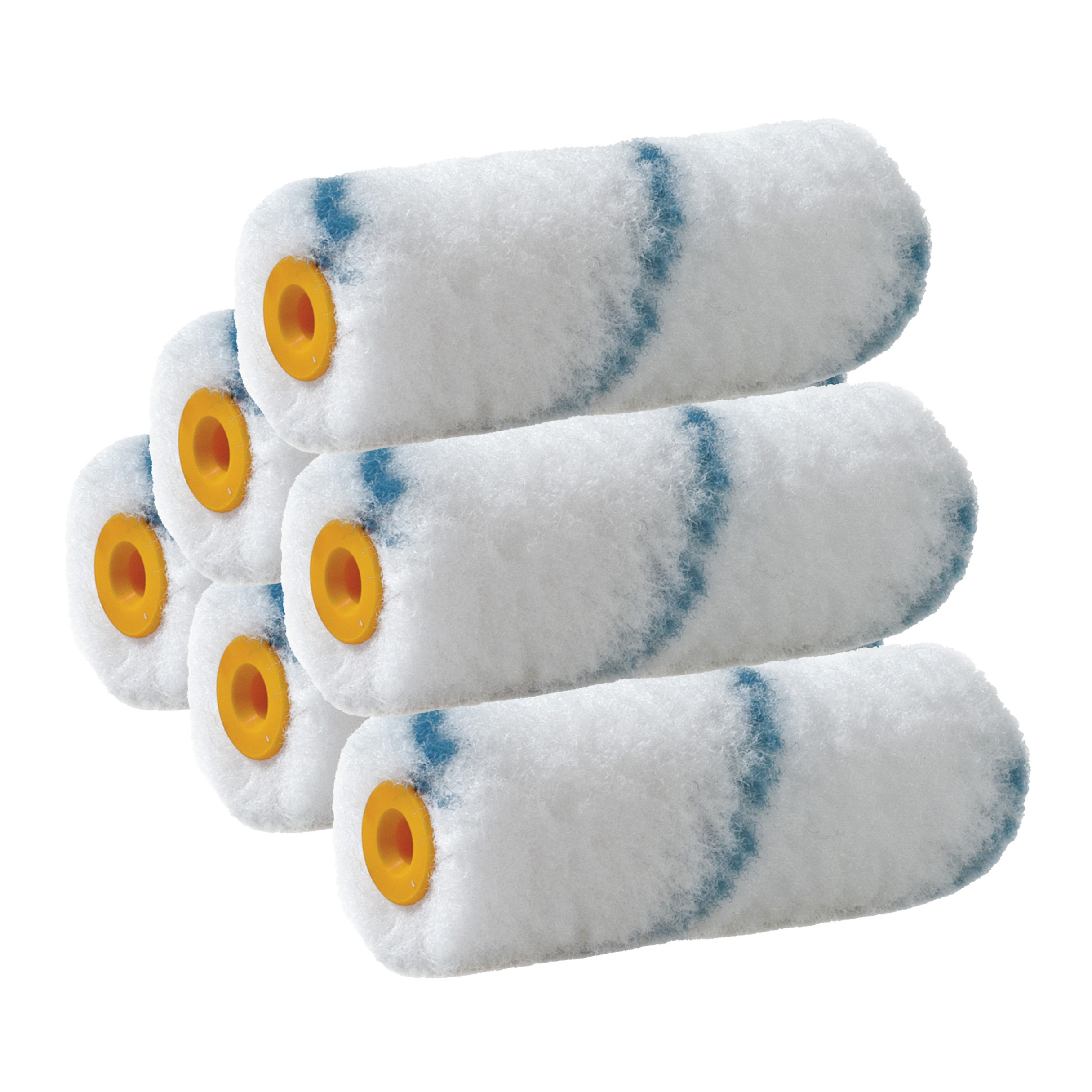 Sorex Verfrollers vacht - 6x - anti spat - 4 x 10 cm - Nylon - Pluisvrij - Verfspullen -