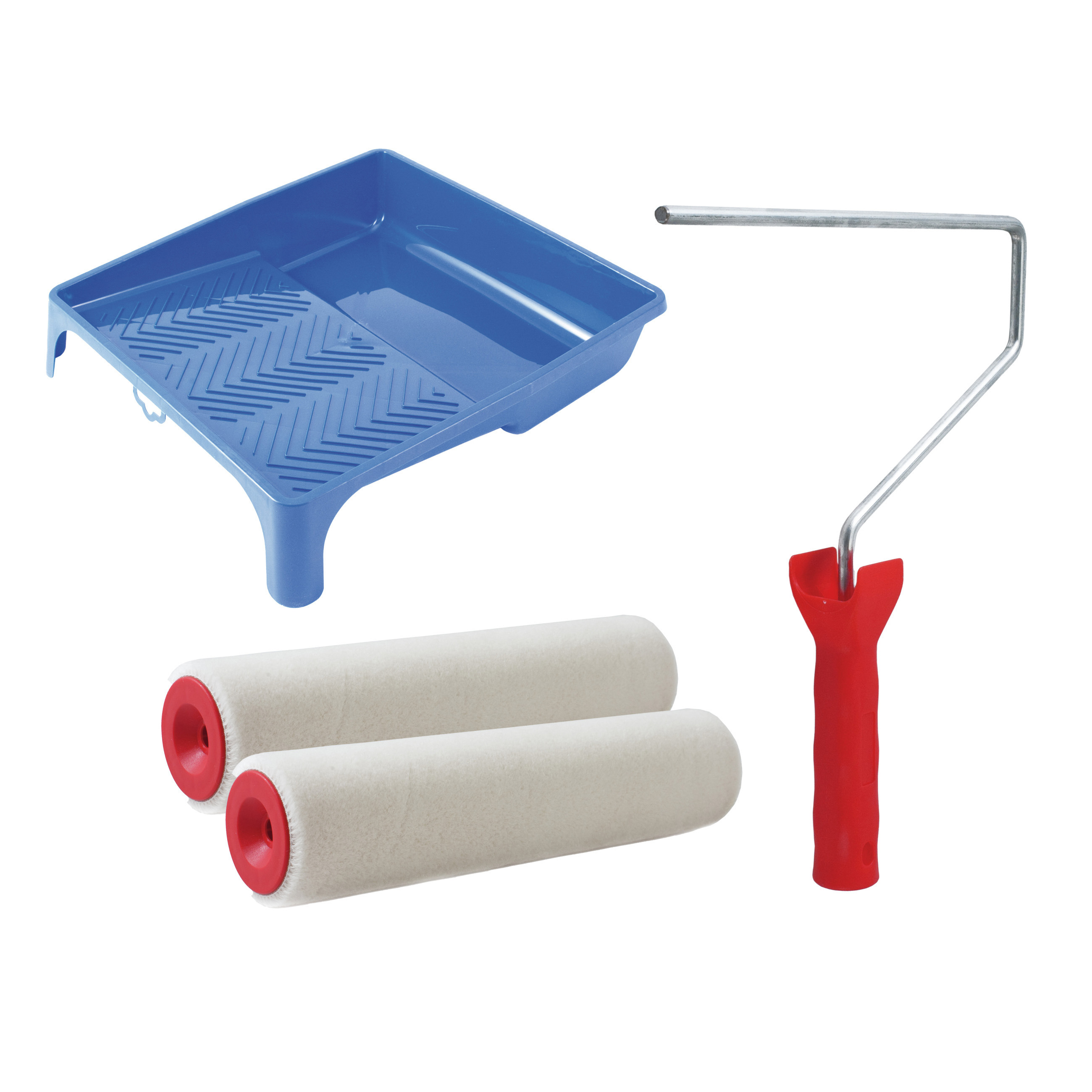 Sorex Verfrollers set - beugel - doseer verfbak - 2x anti spat rollers - 25cm breed - schilderen -