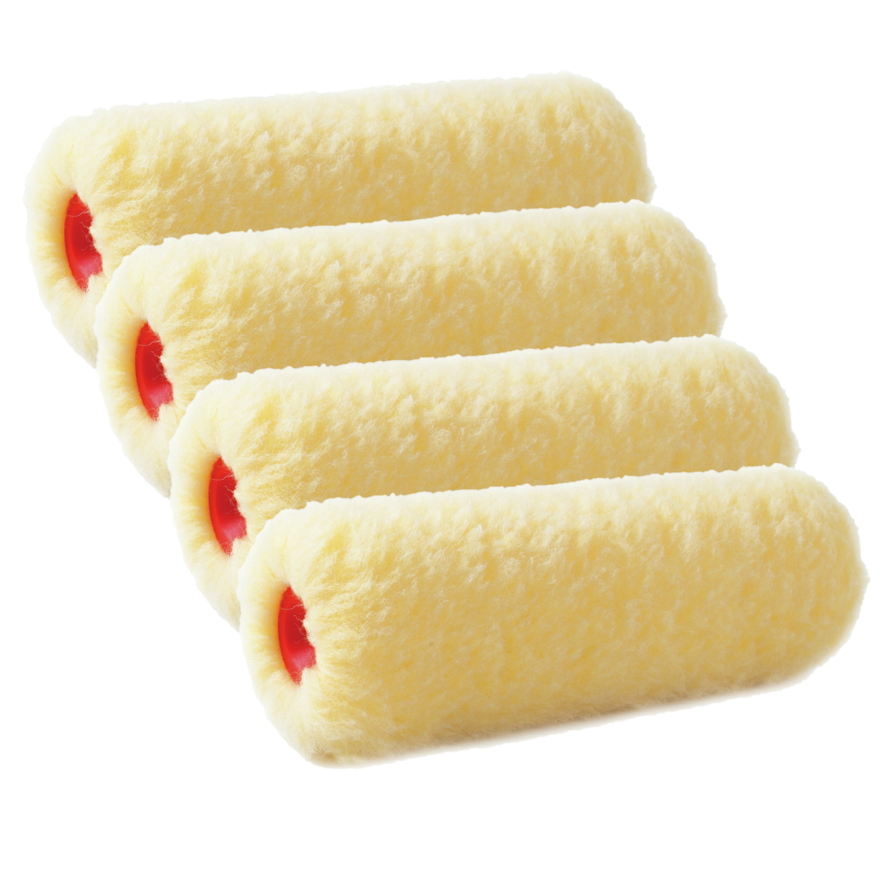 Sorex Muur vacht verfroller - 6x - polyester - eenmalig gebruik - 9,6 x 18 cm - Schilderen -