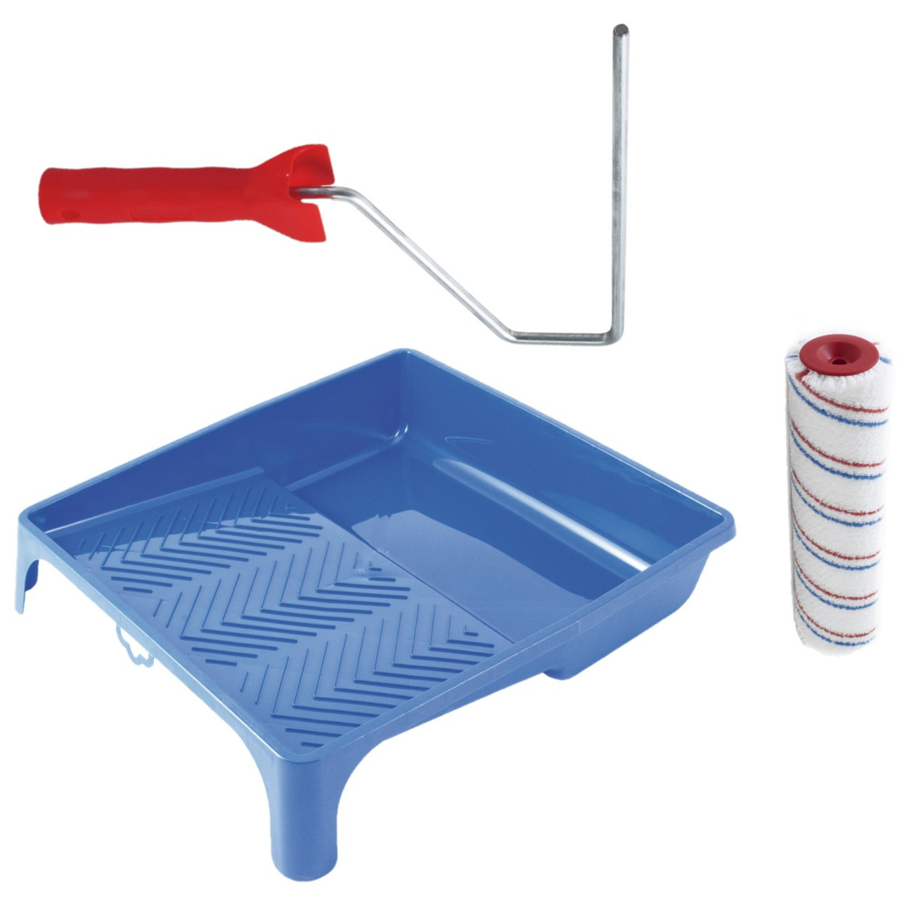 Sorex Verfroller anti spat lakroller schilderset met beugel en verfbak 25 cm -