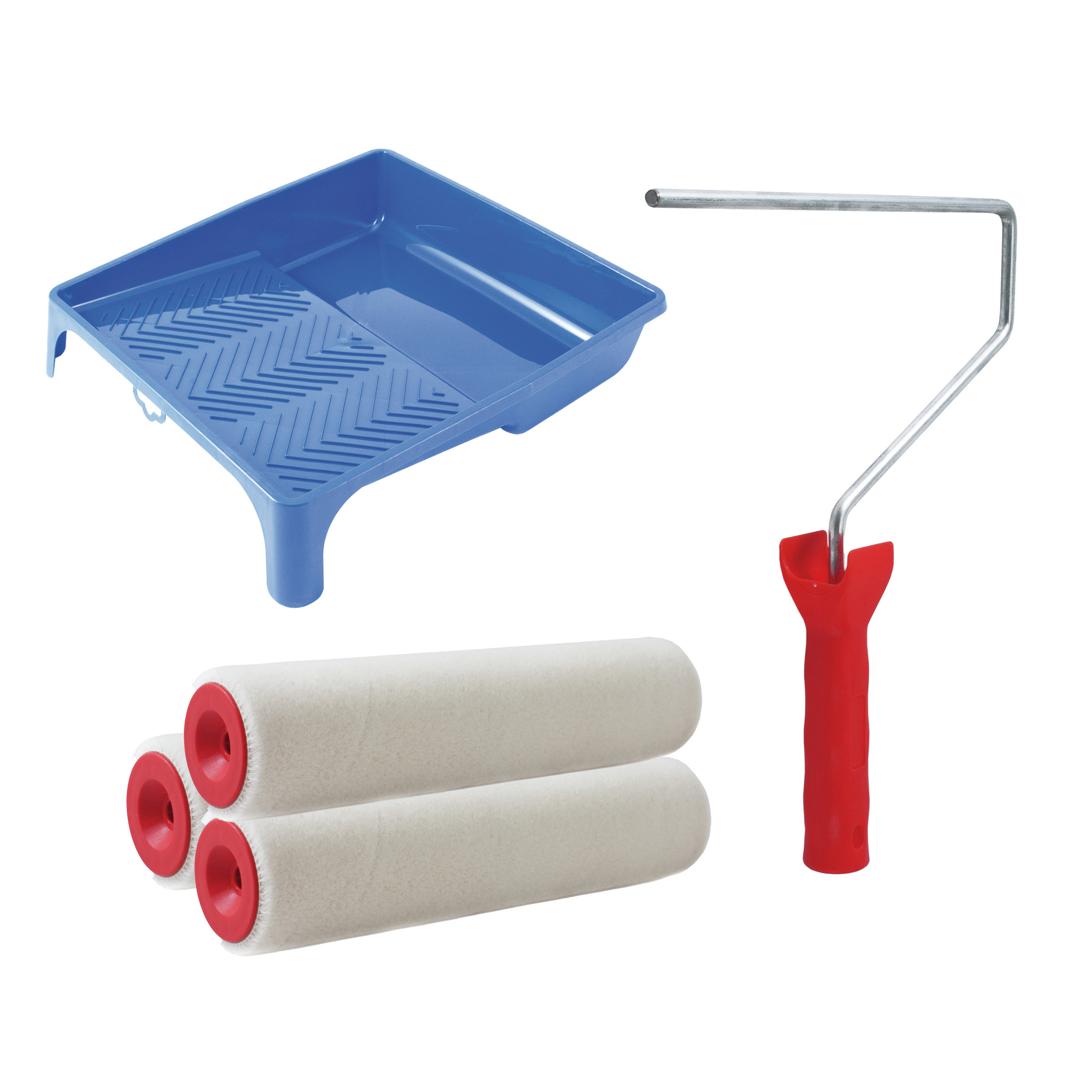 Sorex Verfrollers set - beugel - doseer verfbak - 3x anti spat rollers - 25cm breed - schilderen -