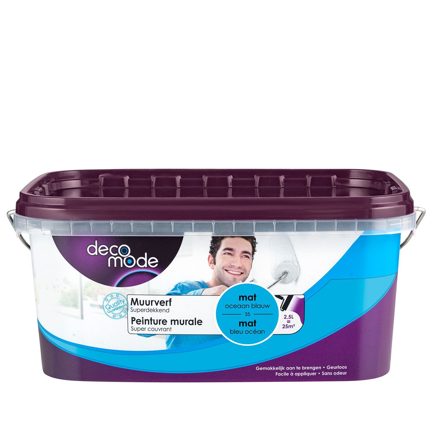Decomode Muurverf Superdekkend Mat Oceaan Blauw 2,5l