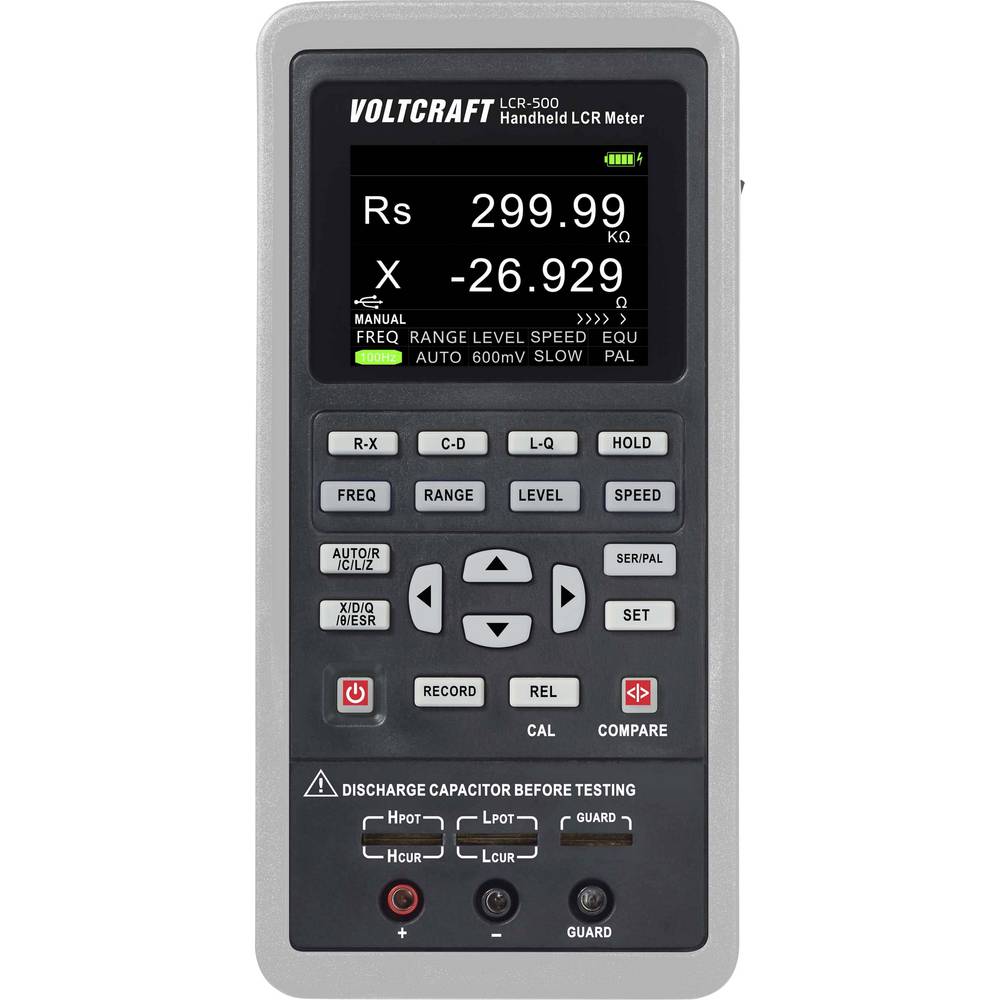 VOLTCRAFT LCR-500 LCR-meter Digitaal Datalogger CAT I Weergave (counts): 40000