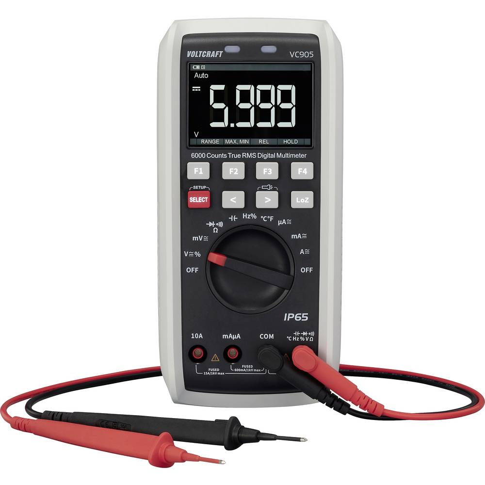 VOLTCRAFT VC905 Multimeter Digitaal CAT III 1000 V, CAT IV 1000 V Weergave (counts): 6000